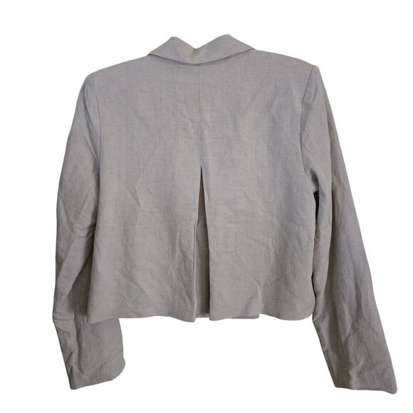 Anthropologie Dolan NWT Pleated Back Cropped Blazer Linen Blend Size M - Picture 3 of 11